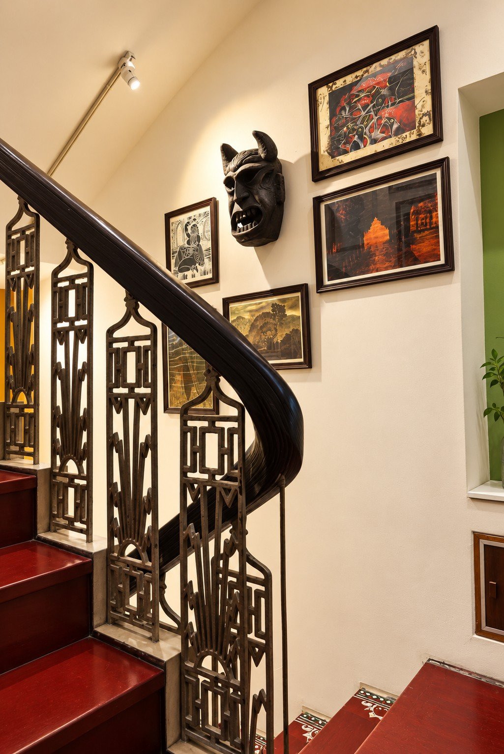 Common staircase at The Turquoise Letterbox